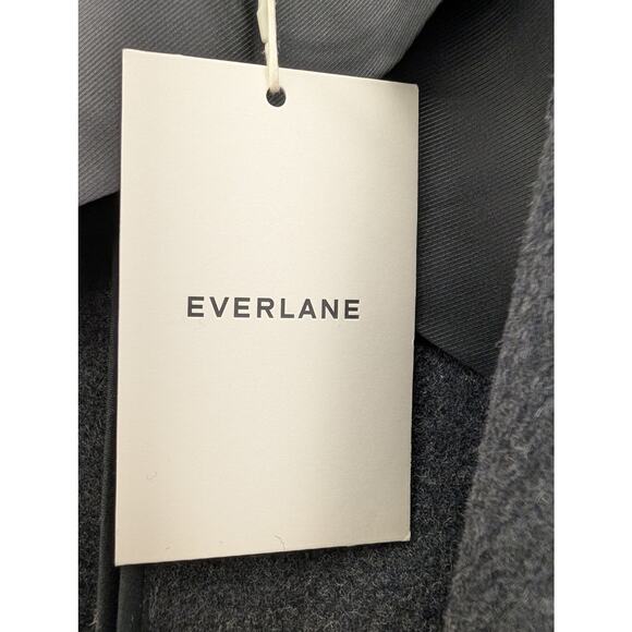 NWT Everlane Women's The Topcoat in Wool in Dark Charcoal Melange size XL - Picture 5 of 8